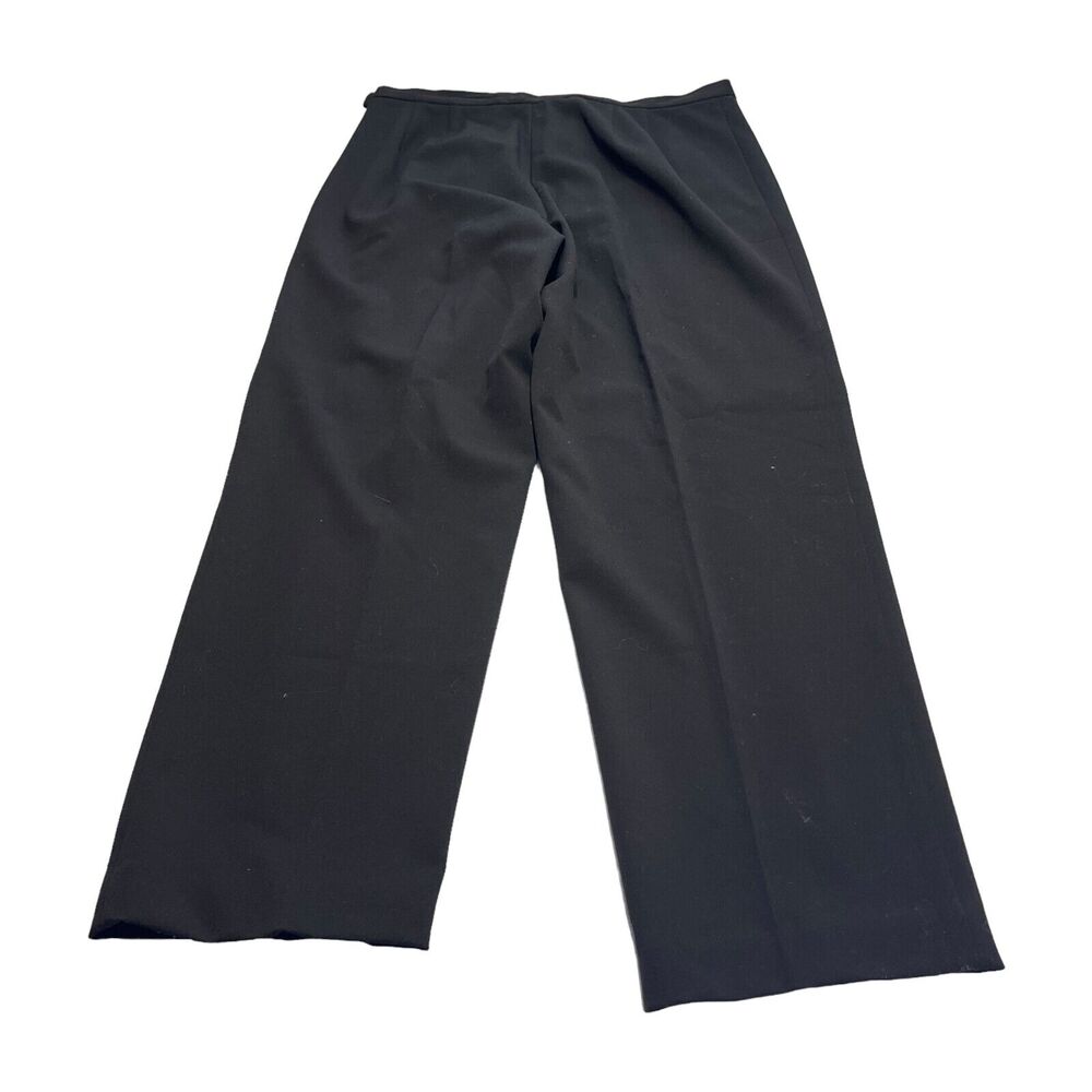 Rafaella Wide Leg Pants Women 16 Black Polyester Stretch Pleated Pull-On Outdoor - Picture 6 of 6